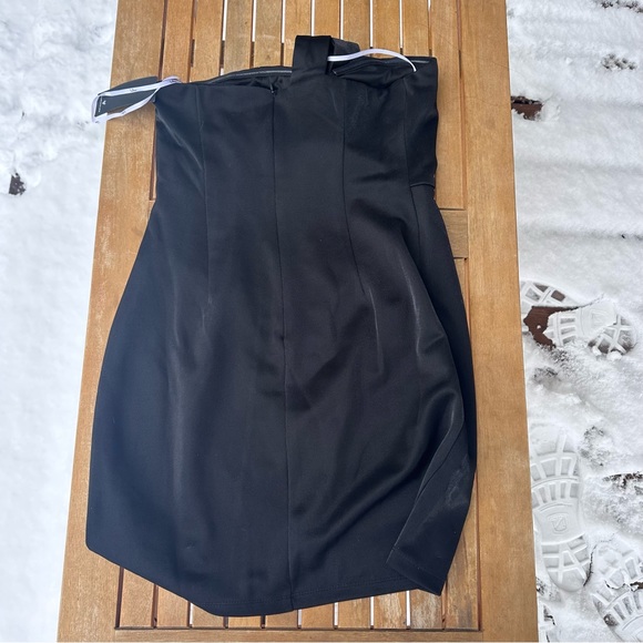 NWT Lulus One Shoulder Asymmetrical Black Mini Dress (M) - Picture 9 of 9